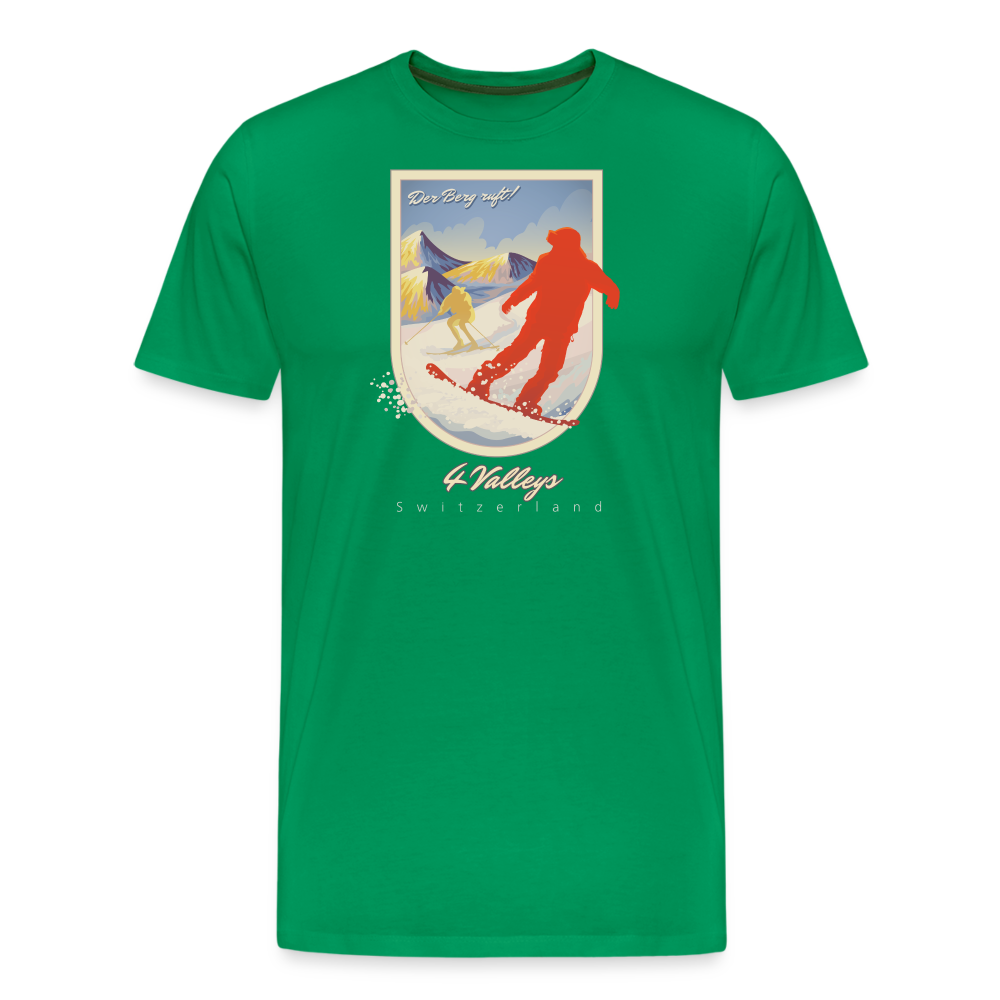 Men’s Premium T-Shirt - 4 Valleys - Kelly Green