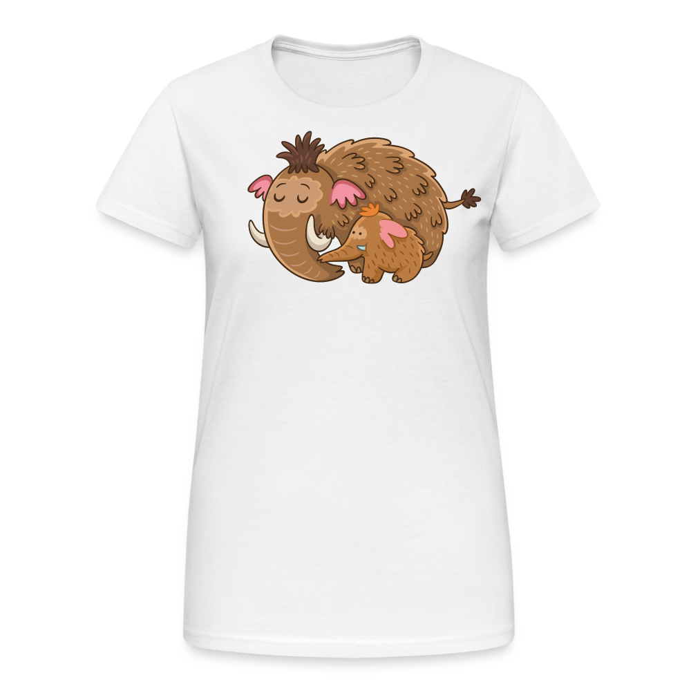 Girl’s Gildan Heavy T-Shirt - Mammut - weiß