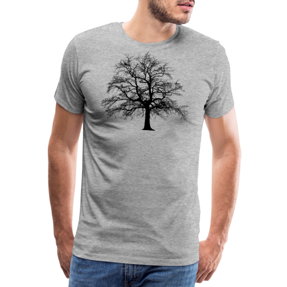 Men’s Premium T-Shirt - Baum - Grau meliert