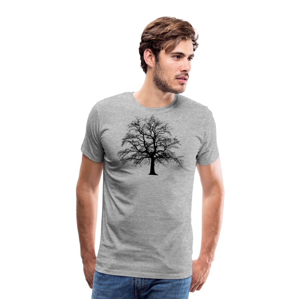 Men’s Premium T-Shirt - Baum - Grau meliert