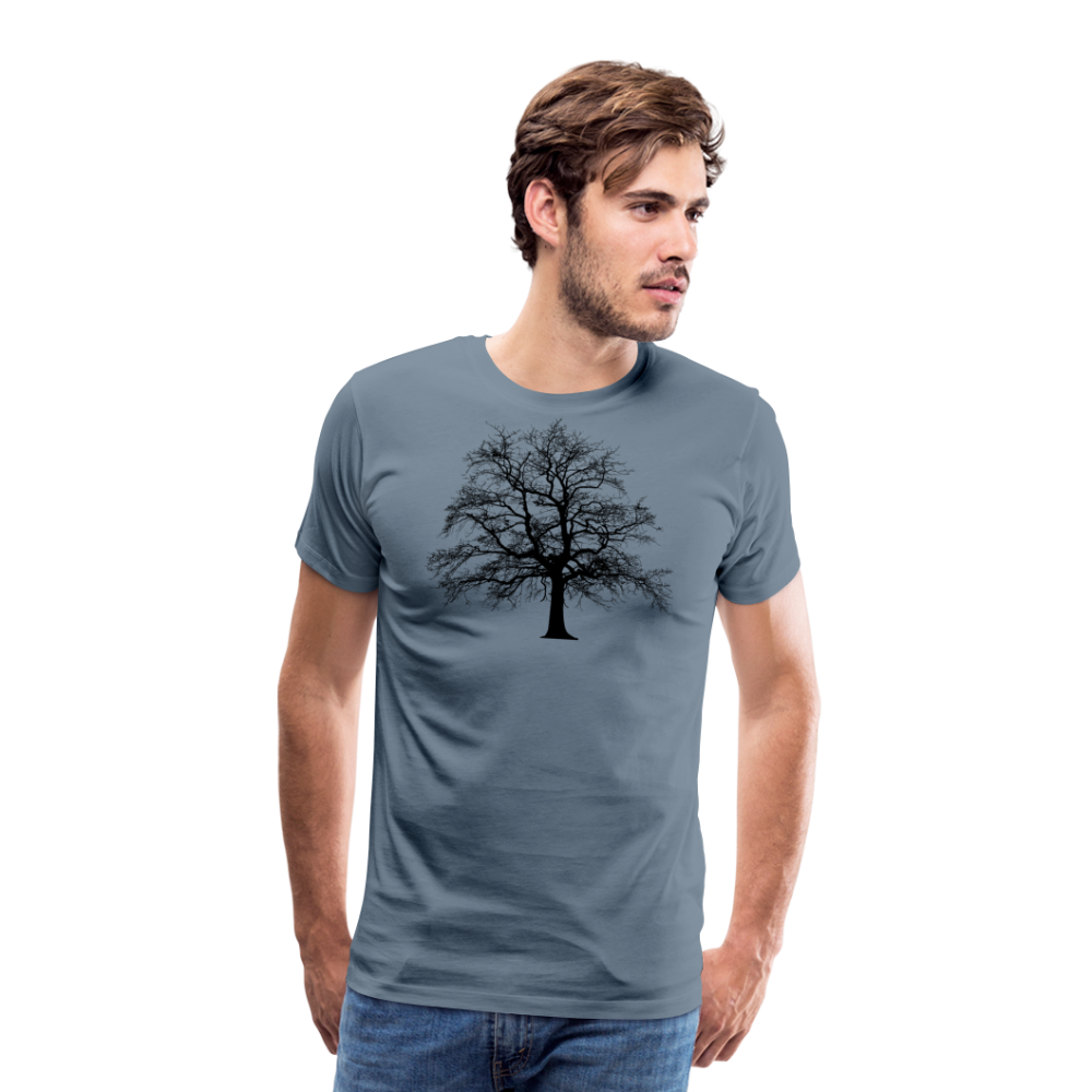 Men’s Premium T-Shirt - Baum - Blaugrau